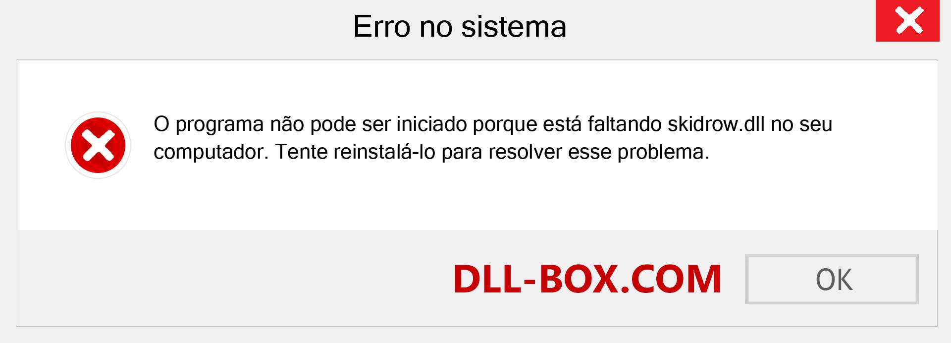 Arquivo skidrow.dll ausente ?. Download para Windows 7, 8, 10 - Correção de erro ausente skidrow dll no Windows, fotos, imagens